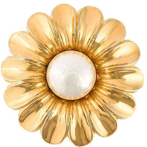 chanel vintage flower brooch|More.